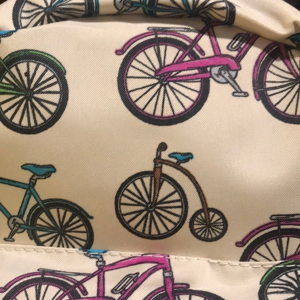 Small Bicycle Print Backpack - Picture 2 of 8